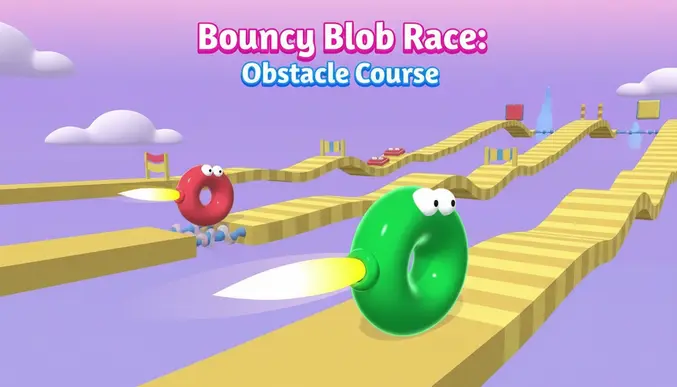 Bouncy Blob Race: Obstacle Course Gameplay