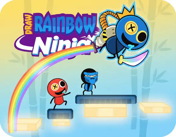Draw Rainbow Ninja Gameplay